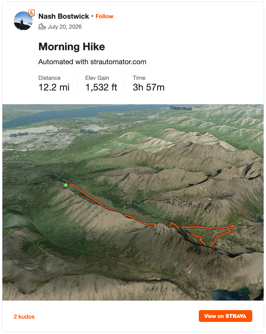 A Strava activity